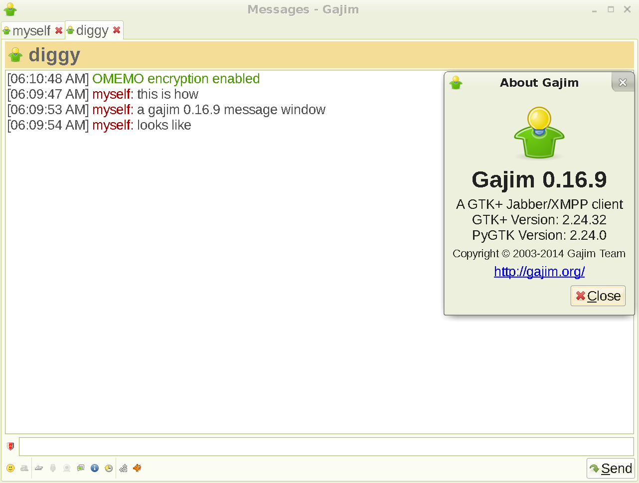 Gajim 0.16.9